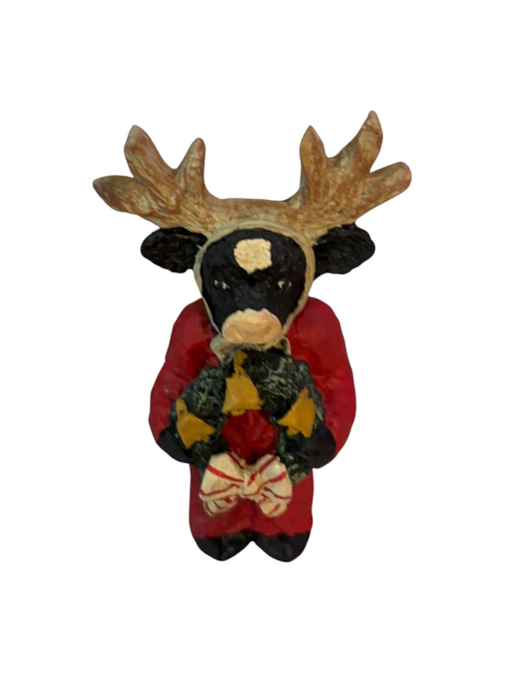 The StoryBook Collection Collectible Cow Holiday Figurine Reindeer 1984
